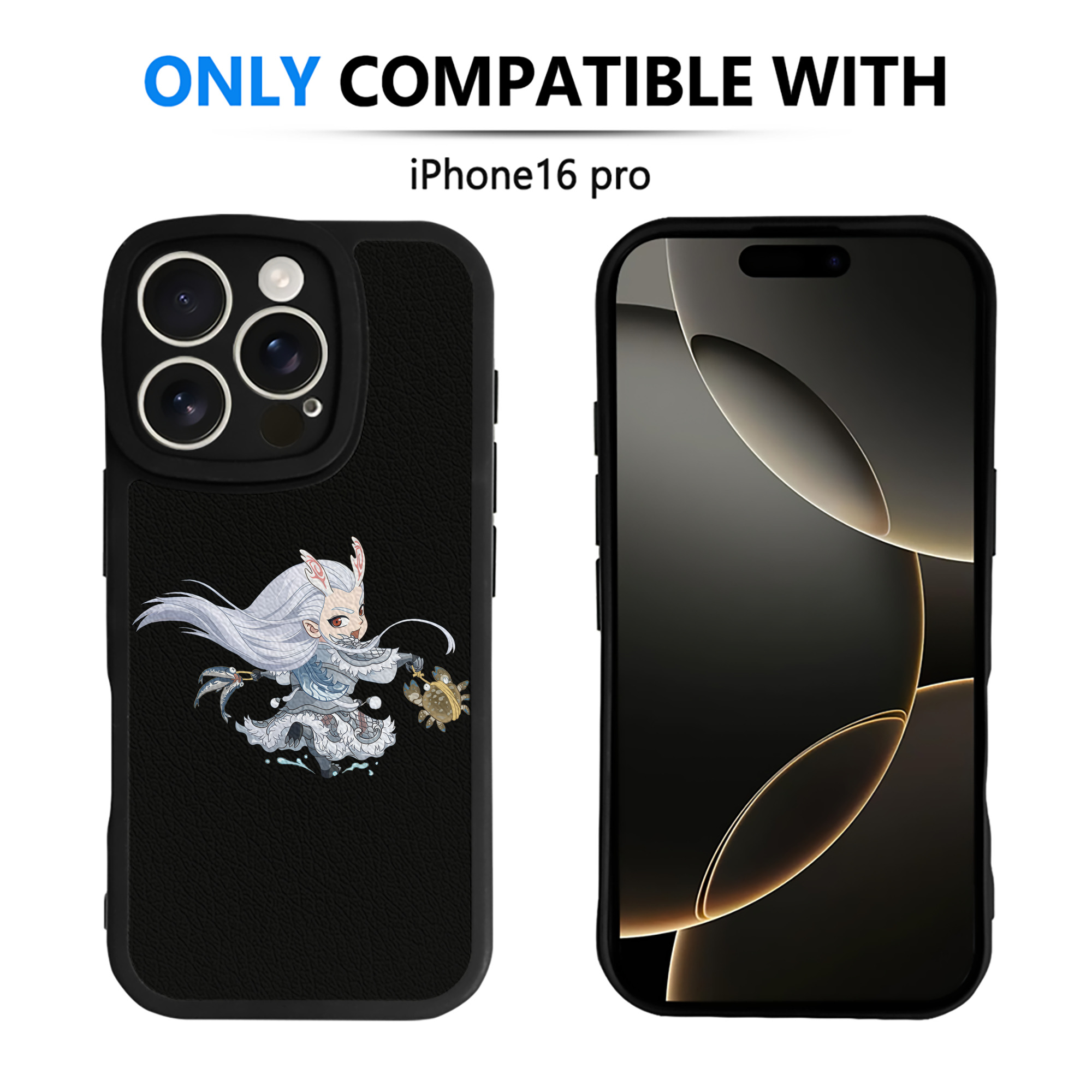 （画像用） Ne Zha 2 ナタ 魔童の大暴れ 【iPhone 16シリーズ対応】シリコンスマホケース（レザー調） 材質：シリコン